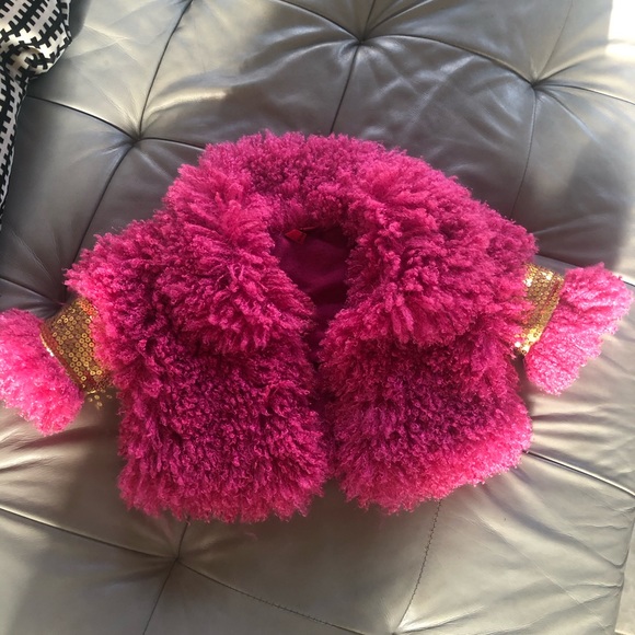 Hot pink Saks faux fur shaw/short jkt - Picture 2 of 5